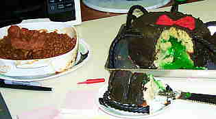 Black widow cake with oozing guts